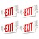 FREELICHT 4 Pack LED DoubleSided Exit Sign with Emergency Lights Adjustable LED Emergency Exit Lights with Battery Backup Hard Wired UL AC 120277V