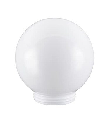 Aspen Creative 2800121 6 White Acrylic Replacement Lamp Post Globe with 314 Threaded Neck