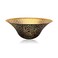 ALUCSET Floor Lamp Shade Replacement for Floor Lamp Shade Ceiling Fan Replacement Globes 122xH49 Inches Fitting Opening 165 Etching Small Chrysanthemum Metal Lamp Shade Black Gold