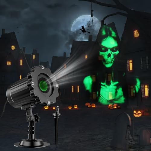 Beforalla Beforalla Halloween Decorations Outdoor Upgraded 3d Dynamic Skull Ghost Projecto