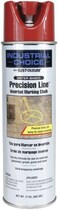 Rust-Oleum RustOleum 205235 MC1800 System Precision Line Inverted Marking Chalk 17Ounce Red