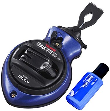TAJIMA Chalk Line ChalkRite II Chalk Box with Ultra Thin 05mm Snap Line Five Gear Quick Retrieval CR202BP