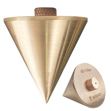 WEDO NonSparking Plumb BobHanging Wire HammerHigh Precision Vertical Building Measuring ToolBeryllium CopperNonmagneticSize 59 50mmIdeal for Straight Level TestBAMFM Certificate