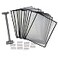 Ultimate Office AdjustaView 10Pocket Desk Reference Organizer AddOn with EasyLoad Pockets AddOn Module Only Black Pockets
