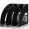 Lemical 3 Compartments Open Section Magazine File Holder Desk Organizer Book Rack Office Home Document Storage File Rack Kitchen Tool Organizer