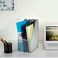 MyGift Silver Wire Mesh Document Holder Wall Mounted or Desktop Magazine and File Rack Set of 2