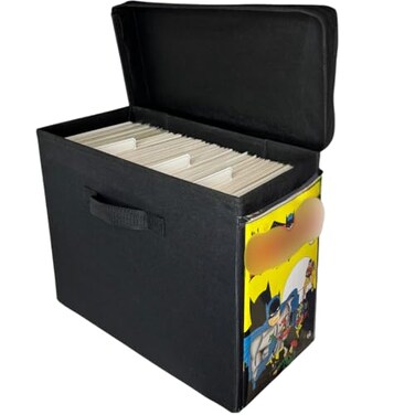 Swanky Nerd Comic Vision Comic Book Storage Box and Comic Book Display Patent Pending Removeable enclosed top