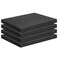 Joewuzun 4 PCS Black Foam Padding 16x12x1 Inch Polyurethane High Density Foam Cuttable Black Sheet Pad Cushioning Inserts for Packing Cases and Crafts
