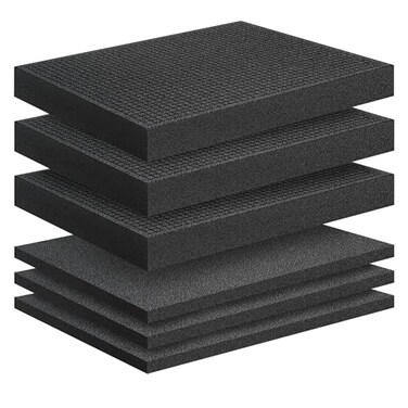 Joewuzun 6 PCS Pick Apart Foam Insert 3 PCS 161204in Pads 3 PCS 16122in Pluck Foam Pre Cubed Insert Pre Separated Cube Sheet with Bottom Use for Interlocking Cases Tool Box Board Storage Drawer Pad