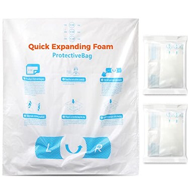 TONESPAC 18 x 18 2 PCS Instant Pack Quick Expanding Foam X200 Packaging Bag for Packaging and Shipping