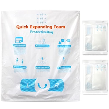 TONESPAC 15 x 18 2 PCS Instant Pack Quick Expanding Foam X100 Packaging Bag for Packaging and Shipping