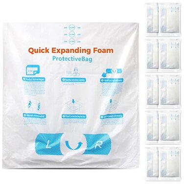 TONESPAC 18 x 18 10 PCS Instant Pack Quick Expanding Foam X200 Packaging Bag for Packaging and Shipping