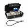 RESETG13 Portable Lock Box with 4Digit CombinationRemovable Chain for Travel Beach Home Office Outdoor Activities Waterproof AntiTheft Security Case Black