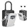 Fayleeko Portable Key Lock Box Upgrade Clearly Visible Numbers Lock Box Wall Mounted for House Key 5 Key Capacity Weatherproof Resettable Code 1 Pack Gray