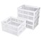 Aebeky 3Pack Plastic Collapsible Storage Crates30LFoldable Plastic Crates for Storage White