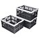 Aebeky 3Pack Plastic Collapsible Storage Crates30LFoldable Plastic Crates for Storage BlackGray