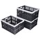 Aebeky 3Pack Plastic Collapsible Storage Crates30LFoldable Plastic Crates for Storage BlackGray