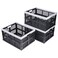 Aebeky 3Pack Plastic Collapsible Storage Crates30LFoldable Plastic Crates for Storage BlackGray