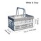 VIGAER 20L Plastic Collapsible Storage Crate Foldable Handle Crate Storage Basket Bin White Gray M