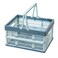 YTAONS Collapsible Storage Crate with Handles 20L Foldable Plastic Basket Organizer Container Light blue M