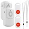 Evernary Caregiver Pager Wireless Call System Personal Alert Panic Button for Home Elderly Nurses Calling System and Emergency Button 2 Portable Pager 2 Transmitter