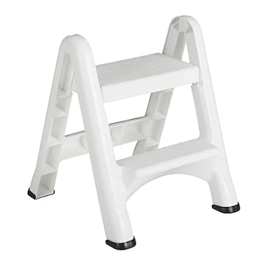 Rubbermaid EZ Step Folding Stool 2Step White
