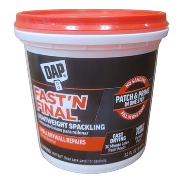 DAP Fast N Final Ready to Use White Lightweight Spackling Compound 1 qt