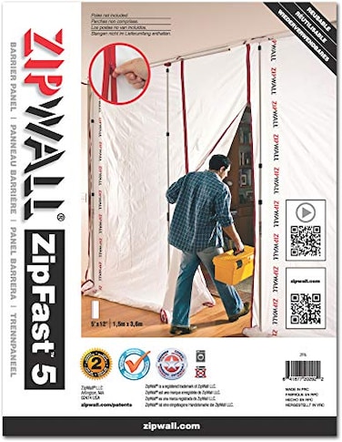 ZipWall ZipFast Reusable Barrier 5 Panel for Dust Barriers 4Pack ZF5PK4