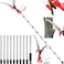 QNFANN 13ft Pole Saws for Tree Trimming Lightweight Stainless Steel Tree Trimmers Long Handle Pruner Tree Pruner Extendable Manual Pole Cutter for Yard Garden Patios Trees Branches Cutting