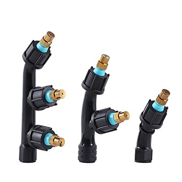 Aimela 3Piece Nozzle Set Adjustable for High Pressure Atomization Titanium Material Single Double Three Nozzle Combination