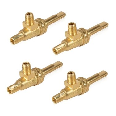LEYURISE Gas Burner Valve 18 Mpt X 3827 Horizontal Split Valve Replacement Compatible with Jade Range Replace 4418500200 4 Pack