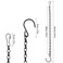 MOUYAT 40 Pack 10 Inch Black Plant Hanging Chains Heavy Duty Hanging Basket Chains with Hooks Plant Hanger Extender Chain for Baskets Bird Feeder Wind Chime