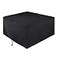 Unicook Square Fire Pit Cover 38 Inch Heavy Duty Waterproof Fire Table Cover Outdoor Firepit Protector with Drawstring and Handles All Weather Protection Black