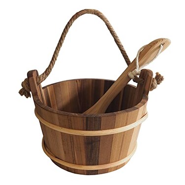 Home Sauna Experience HSE Cedar Sauna Bucket Ladle 4L Red Cedar