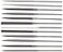 Nicholson 37761 12 Piece Needle File Set with Handles Swiss Pattern Double Cut 2 Coarseness 614 Length