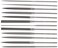 Nicholson 37761 12 Piece Needle File Set with Handles Swiss Pattern Double Cut 2 Coarseness 614 Length