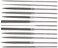 Nicholson 37761 12 Piece Needle File Set with Handles Swiss Pattern Double Cut 2 Coarseness 614 Length