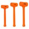 NEIKO 02888A Dead Blow Hammer Set 3pc Neon Orange Deadblow Mallet 1lb 2lb 3lb Hammers Spark and Rebound Resistant Unibody Molded Checkered Grip