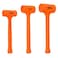NEIKO 02888A Dead Blow Hammer Set 3pc Neon Orange Deadblow Mallet 1lb 2lb 3lb Hammers Spark and Rebound Resistant Unibody Molded Checkered Grip