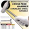 WEDO Stainless HammerCross Pein Engineerswith Flat handle Corrosion Resistant Rust Proof Durable Environmental friendly 500g