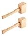 QWORK Wooden Mallet 2 Pack 95 Manual Ice Hammer Mallet Beech Solid Carpenter Wood Hammer Woodworking Hand Tool