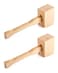 QWORK Wooden Mallet 2 Pack 95 Manual Ice Hammer Mallet Beech Solid Carpenter Wood Hammer Woodworking Hand Tool