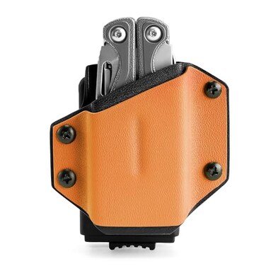 TACTICALGEEK TACTICAL GEEK TX1 MultiTool Sheath EDC Multi Tool Sheath Holder Holster Adjustable Sheath with Back Clip for Belt MultiTool not Included Orange