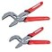 Powerbuilt 2 Piece SelfAdjusting Pliers Set with Power Grip Handle Automatic Adjust to Right Size Hand Tool Screws Joints Red 240320