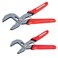 Powerbuilt 2 Piece SelfAdjusting Pliers Set with Power Grip Handle Automatic Adjust to Right Size Hand Tool Screws Joints Red 240320