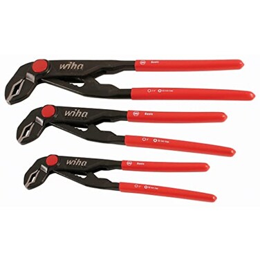 Wiha 32669 Push Button Adjustable Water Pump Pliers Set 3 Piece