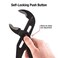 Sunex Tools Sunex 3623V 16 Push Button Water Pump Plier SelfLocking Fast Size Adjustment VGroove Jaw NonSlip Comfort Grip Handles