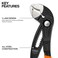 Klein Tools D50510B 10Inch Adjustable Pliers QuickAdjust Klaw Pump Pliers VJaw Hardened Teeth for Maximum Torque