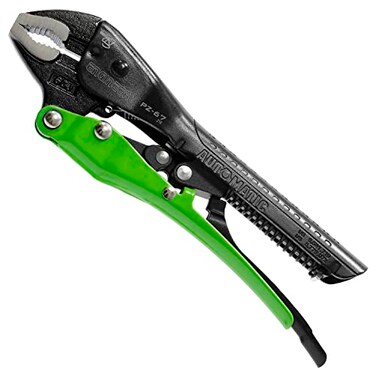 ENGINEER 69 Auto Locking Pliers with Stripped Screw Remover Jaws PZ67 Professional Grade SelfLocking Mechanism Release Lever