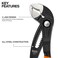 Klein Tools D5057B 7Inch Adjustable Pliers QuickAdjust Klaw Pump Pliers Compact Design with VJaw and Hardened Teeth for Maximum Torque